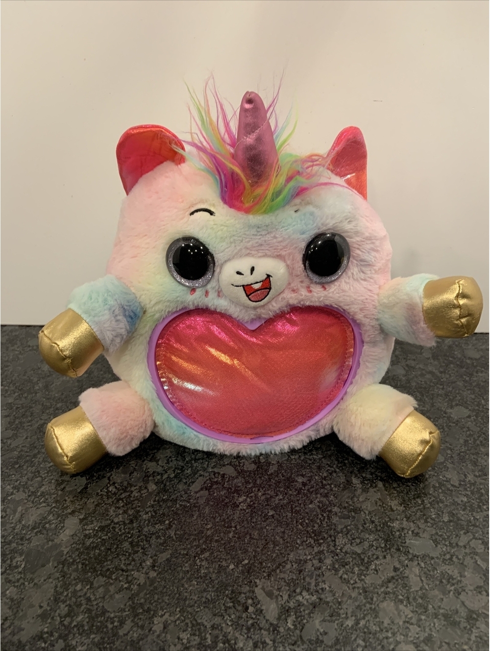 Rainbocorns Zuru Sequin Surprise Unicorn Plush 11" Heart Design